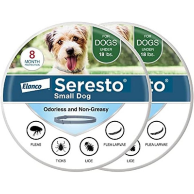 Seresto Small Dog Flea & Tick Collar 2-Pack – 8 Month Vet-Recommended Protection