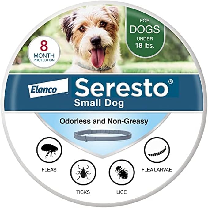 Seresto Small Dog Flea & Tick Collar – 8 Month Vet-Recommended Protection