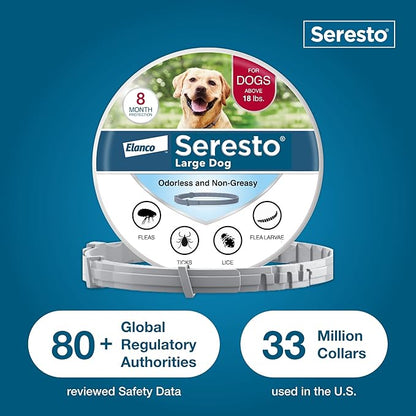 Seresto Small Dog Flea & Tick Collar 2-Pack – 8 Month Vet-Recommended Protection
